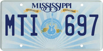 MS license plate MTI697
