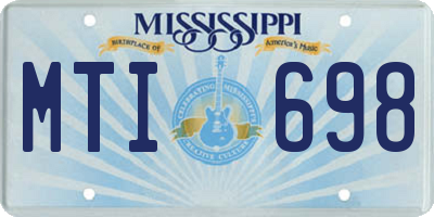 MS license plate MTI698