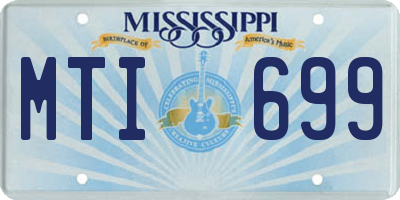 MS license plate MTI699