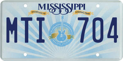 MS license plate MTI704