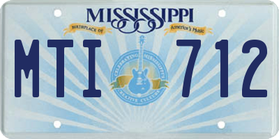 MS license plate MTI712
