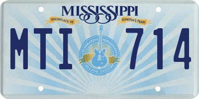MS license plate MTI714