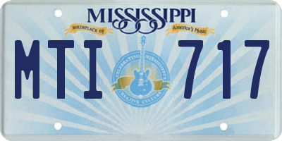 MS license plate MTI717
