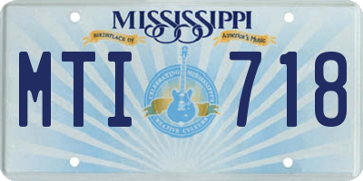 MS license plate MTI718