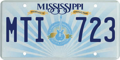 MS license plate MTI723