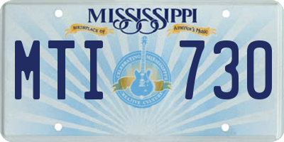MS license plate MTI730