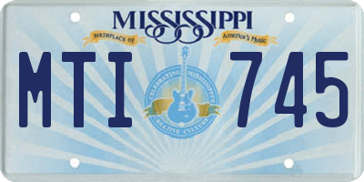 MS license plate MTI745