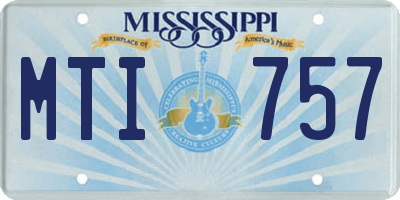 MS license plate MTI757