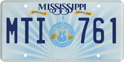 MS license plate MTI761