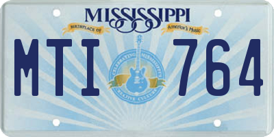 MS license plate MTI764