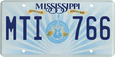 MS license plate MTI766