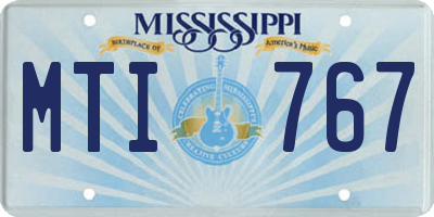 MS license plate MTI767