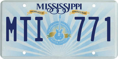 MS license plate MTI771