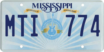 MS license plate MTI774