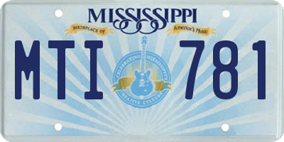 MS license plate MTI781