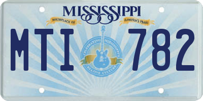MS license plate MTI782