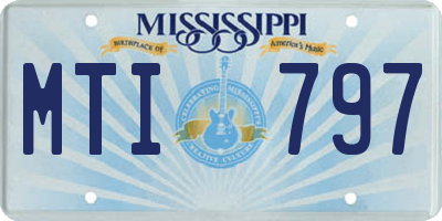 MS license plate MTI797