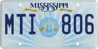 MS license plate MTI806