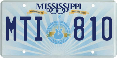 MS license plate MTI810