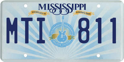 MS license plate MTI811