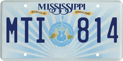 MS license plate MTI814