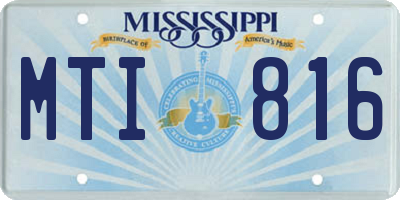 MS license plate MTI816