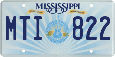 MS license plate MTI822