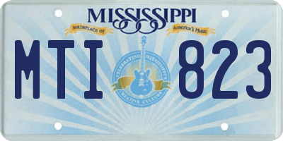 MS license plate MTI823