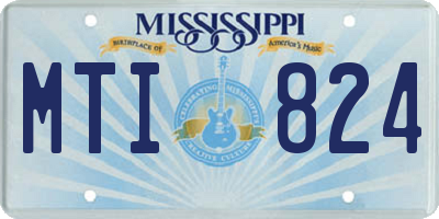 MS license plate MTI824