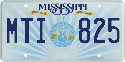 MS license plate MTI825