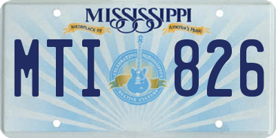 MS license plate MTI826