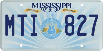 MS license plate MTI827
