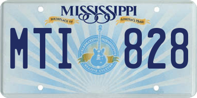 MS license plate MTI828