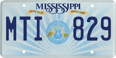 MS license plate MTI829