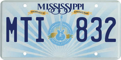 MS license plate MTI832