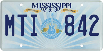 MS license plate MTI842