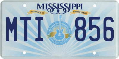 MS license plate MTI856