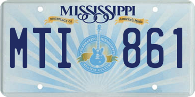 MS license plate MTI861
