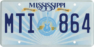 MS license plate MTI864