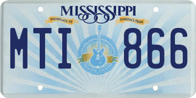 MS license plate MTI866