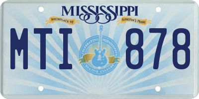 MS license plate MTI878