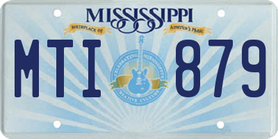 MS license plate MTI879