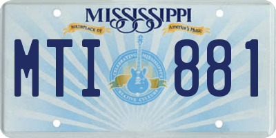 MS license plate MTI881