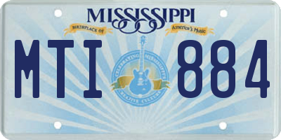 MS license plate MTI884