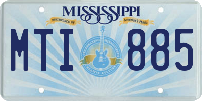 MS license plate MTI885