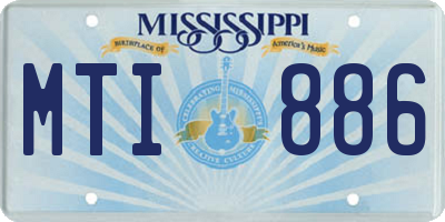 MS license plate MTI886