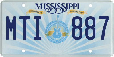 MS license plate MTI887
