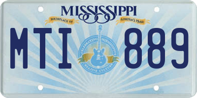 MS license plate MTI889