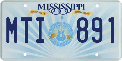 MS license plate MTI891