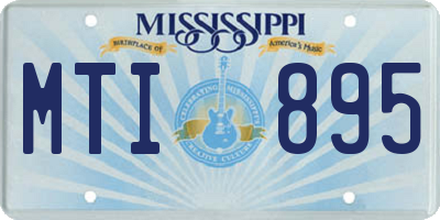 MS license plate MTI895